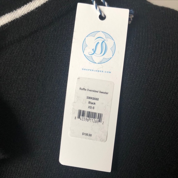 Draper James | Sweaters | Nwt Draper James Ruffle Oversized Sweater ...